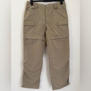 The North Face Women's Convertible Pants Hiking  Outdoor Size 12 Beige B741